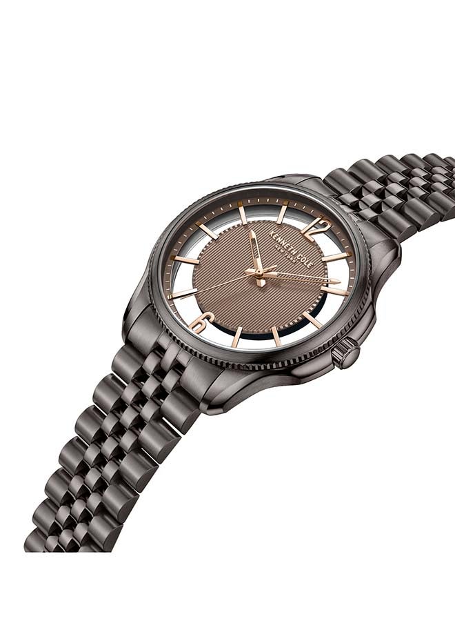 Kenneth Cole New York ساعة أنالوج كوارتز كلاسيكية حديثة بقطر 42 مم بقرص بني للرجال - Image 3