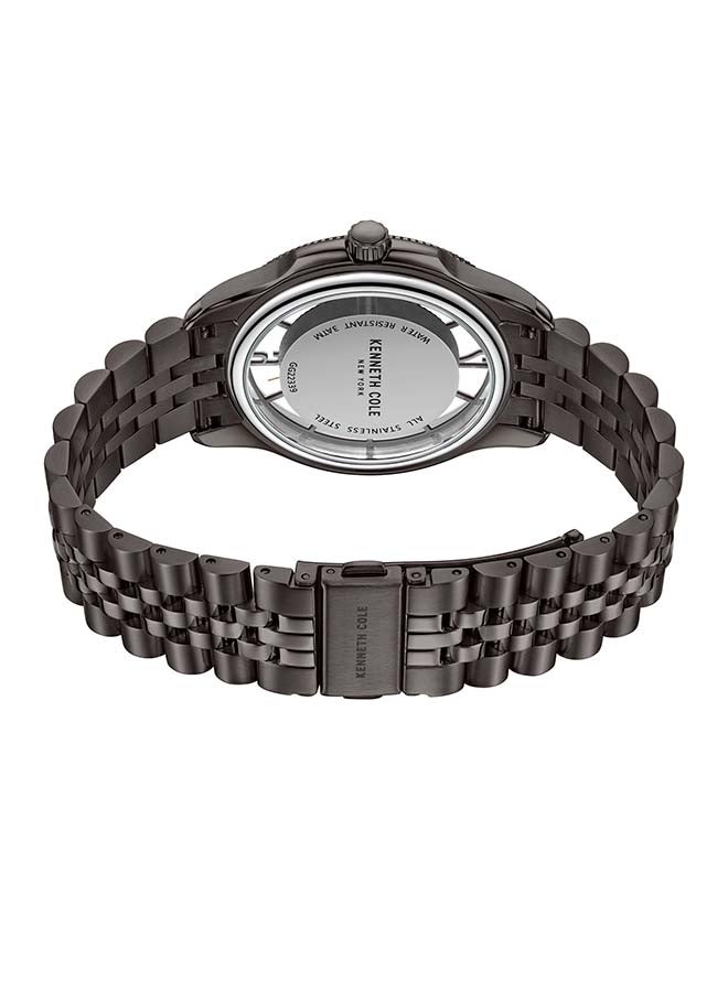 Kenneth Cole New York ساعة أنالوج كوارتز كلاسيكية حديثة بقطر 42 مم بقرص بني للرجال - Image 2