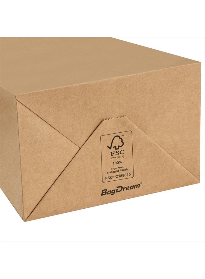 BagDream Kraft Paper Bags 5.25x3.25x13 Inches 50Pcs Wine Bags Paper Gift Bags Kraft Bags Retail Bags Brown Paper Wine Bags with Handles Bulk - Image 5