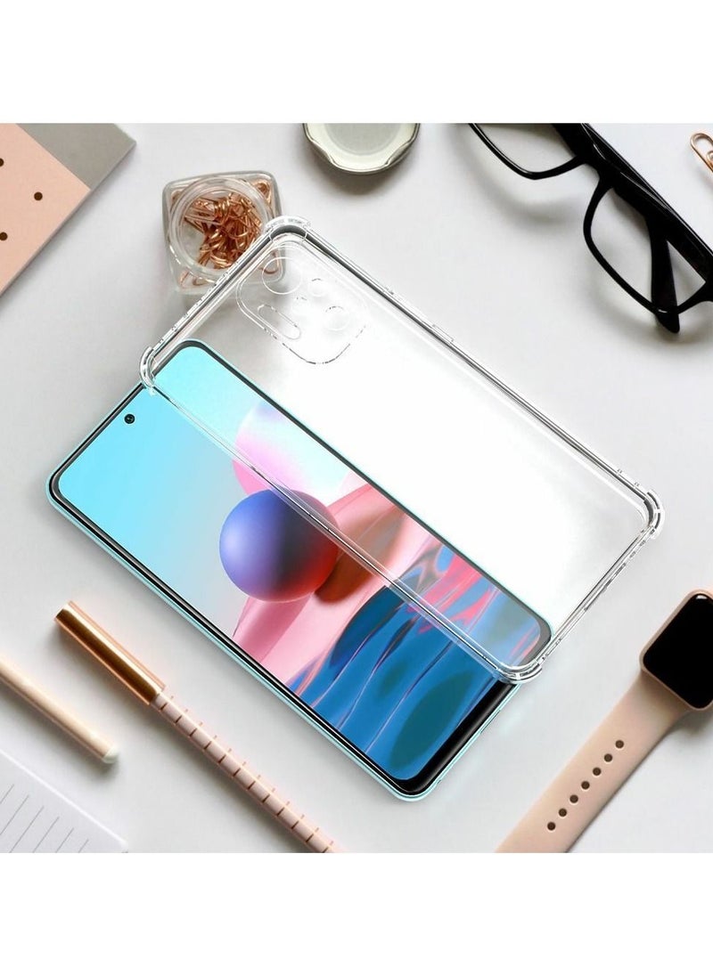 بورتوني جراب Redmi Note 10 4G مع 2 من الزجاج المقوى رفيع للغاية من السيليكون الناعم من مادة TPU غطاء مقاوم للصدمات لهاتف Xiaomi Redmi Note 10 4G  - Image 5