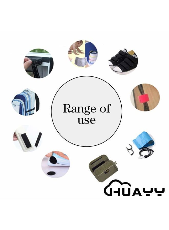 HUAYY هوك وحلقة هويويون للخياطة، شرائط نايلون غير لاصقة، سوداء 4 بوصة × 2 ياردة HYYHL112301 - Image 4