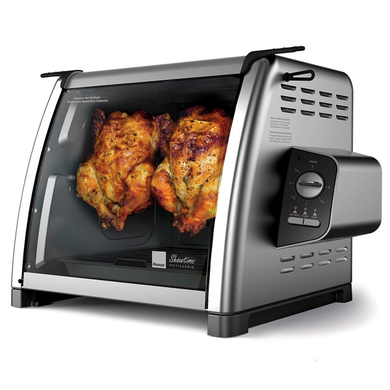 Ronco Ronco 5500 Series Rotisserie Oven Stainless Steel Countertop Rotisserie Oven 3 Cooking Functions Rotisserie Sear and No Heat Rotation 15Pound Capacity 