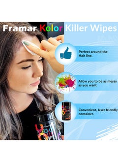 framar Framar Kolor Killer Wipes - Hair Dye Remover, Hair Color Remover - Wipes Dispenser of 100  - Image 4