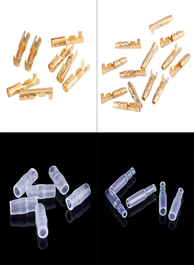 40pcs MF Brass Bullet 3.5mm Connector Terminal Male & Female GTC with Insulated Cover - Image 3