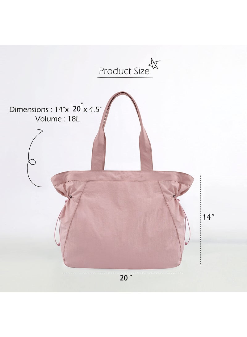 18L Side-Cinch Shopper Bags, Lightweight Shoulder Bag, Tote Handbag, for Shopping Workout Beach Travel, The Tote Bag for Women Crossbody Canvas Tote Bag, Canvas Tote Bag