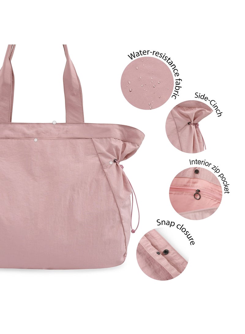 18L Side-Cinch Shopper Bags, Lightweight Shoulder Bag, Tote Handbag, for Shopping Workout Beach Travel, The Tote Bag for Women Crossbody Canvas Tote Bag, Canvas Tote Bag