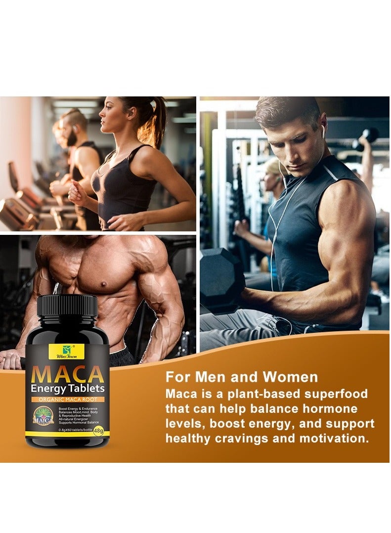 Wins Town Gold Maca Dietary Supplement, Regulates Hormonal Balance, Male Vitality Nutritional Support, Family Program Dietary Supplement, 60 Tablets/Bottle, HALAL Certified  - Image 5