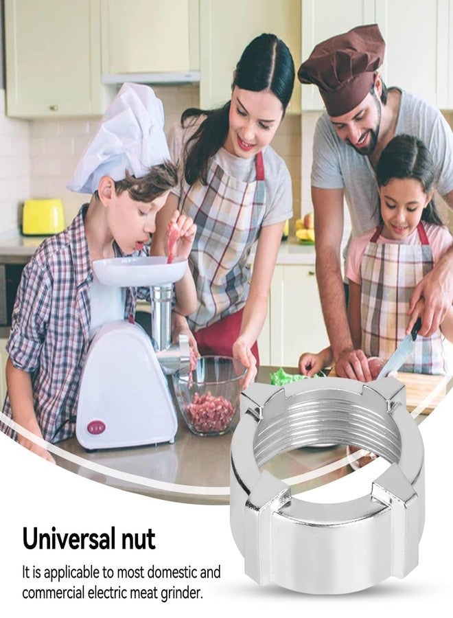 Beufee 2PCS Meat Grinder Nuts, Meat Grinder Parts Kitchen Supplies Meat Grinder Parts Stainless Steel Meat Grinder Nut Universal Meat Mincer Nut 6.2cm/2.4in for Meat Grinder - Image 3