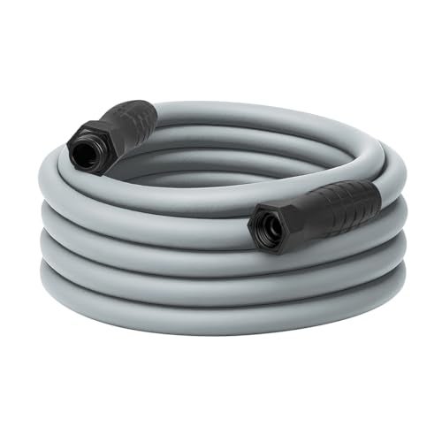 Flexzilla Colors SwivelGrip Garden Hose 5/8 in. x 50 ft., Lightweight All-Weather Water Hose, Durable and Flexible, Leak-Free Connections, Slate Grey - Image 1
