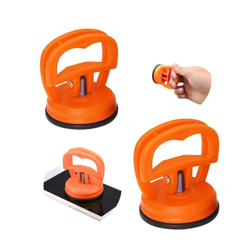 Oxelon Car Dent Puller 2PCS Car Dent Remover Tools for Car Dent Repair Dent Popper Small Dent Puller Screen Repair Kit Suction Cups for Glass Screen Tiles Objects Moving Orange - Image 3