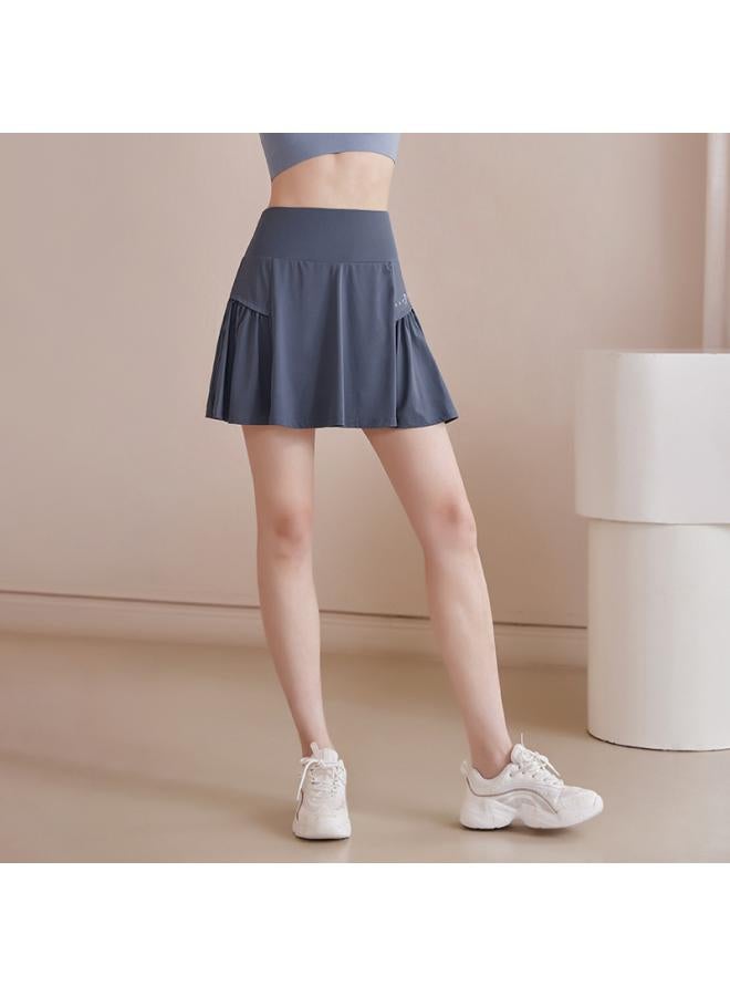 Plus Size Women's High Waist Chubby Girl Sports Women's Outer Wear Anti-exposure Pantskirt Running Quick-drying Yoga Cropped Culottes 