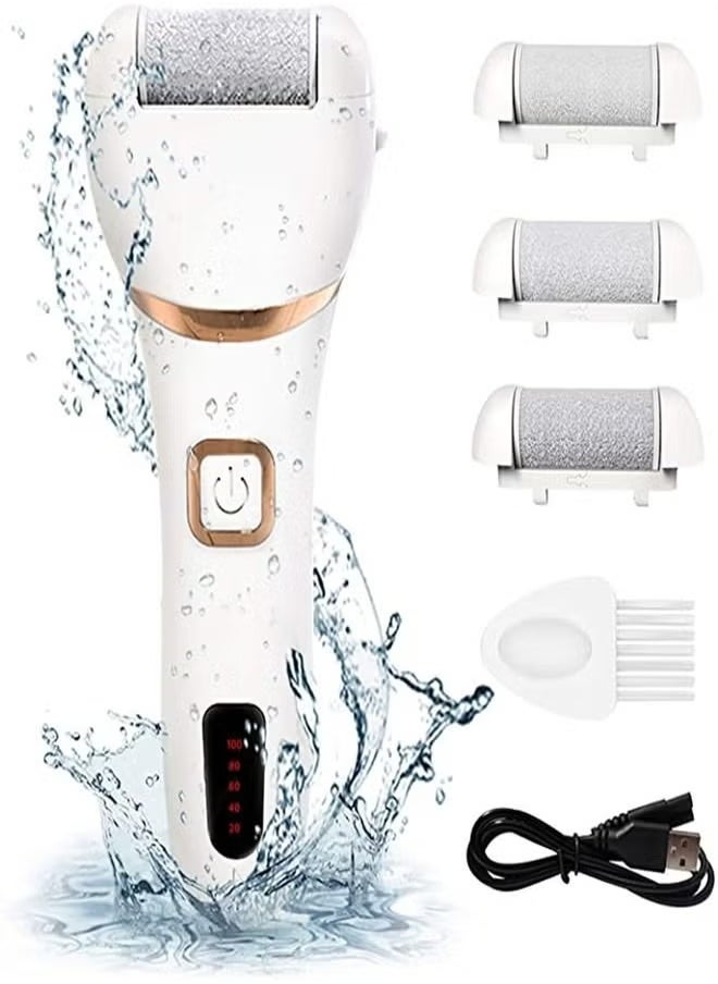 Generic - Electric Foot File Callus Remover Rechargeable Pedicure Tools Professional Foot Scraper With 3 Roller Heads 2 Speed Smart Light and Digital Display for Removing Dead Skin and Calluses - Image 1
