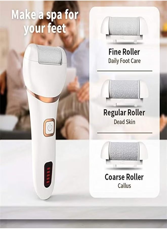 Generic - Electric Foot File Callus Remover Rechargeable Pedicure Tools Professional Foot Scraper With 3 Roller Heads 2 Speed Smart Light and Digital Display for Removing Dead Skin and Calluses - Image 1