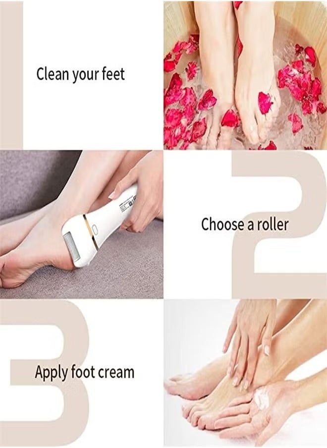 Generic - Electric Foot File Callus Remover Rechargeable Pedicure Tools Professional Foot Scraper With 3 Roller Heads 2 Speed Smart Light and Digital Display for Removing Dead Skin and Calluses - Image 1