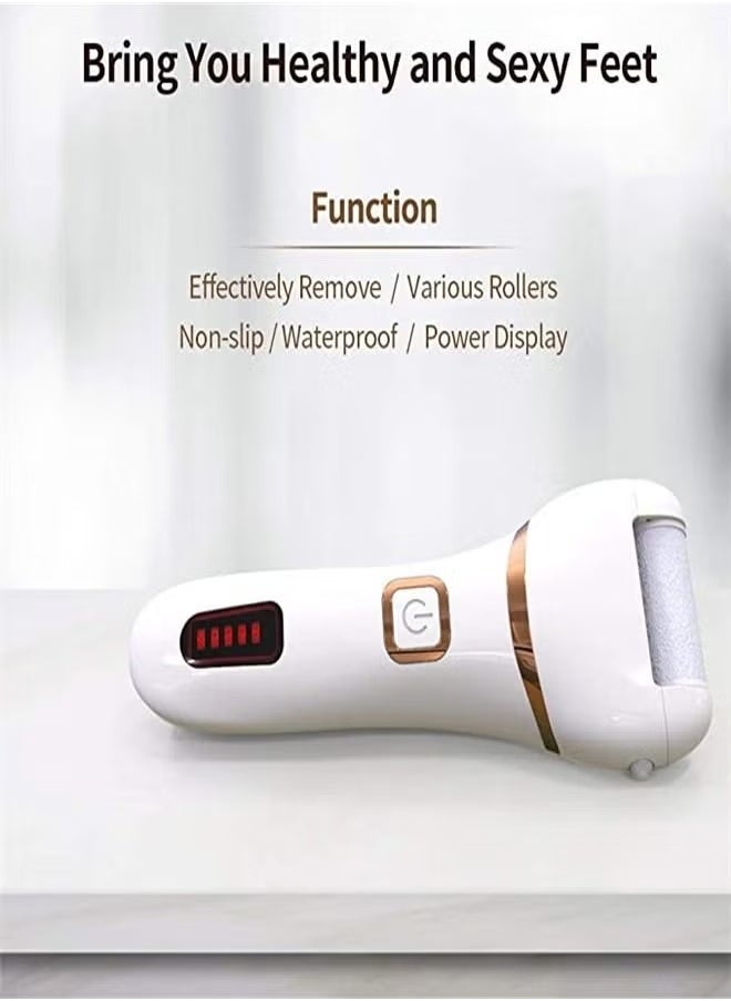 Generic - Electric Foot File Callus Remover Rechargeable Pedicure Tools Professional Foot Scraper With 3 Roller Heads 2 Speed Smart Light and Digital Display for Removing Dead Skin and Calluses - Image 1