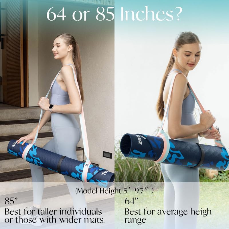 Tumaz Yoga Mat Strap [MAT NOT Included] (2 Sizes) with Extra Thick & Comfy Delicate Texture, Adjustable Yoga Mat Carrier - Image 5