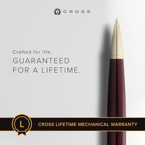 Cross Bailey Light Refillable Ballpoint Pen Presented in a Everyday Gift Box - Medium Point, Black Ink, Polished Burgundy - Image 3