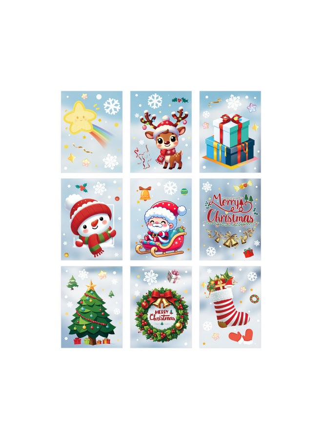Dowmoo Christmas Window Stickers Christmas Atmosphere Window Stickers Home Window Glass Door Decoration Stickers - Image 1