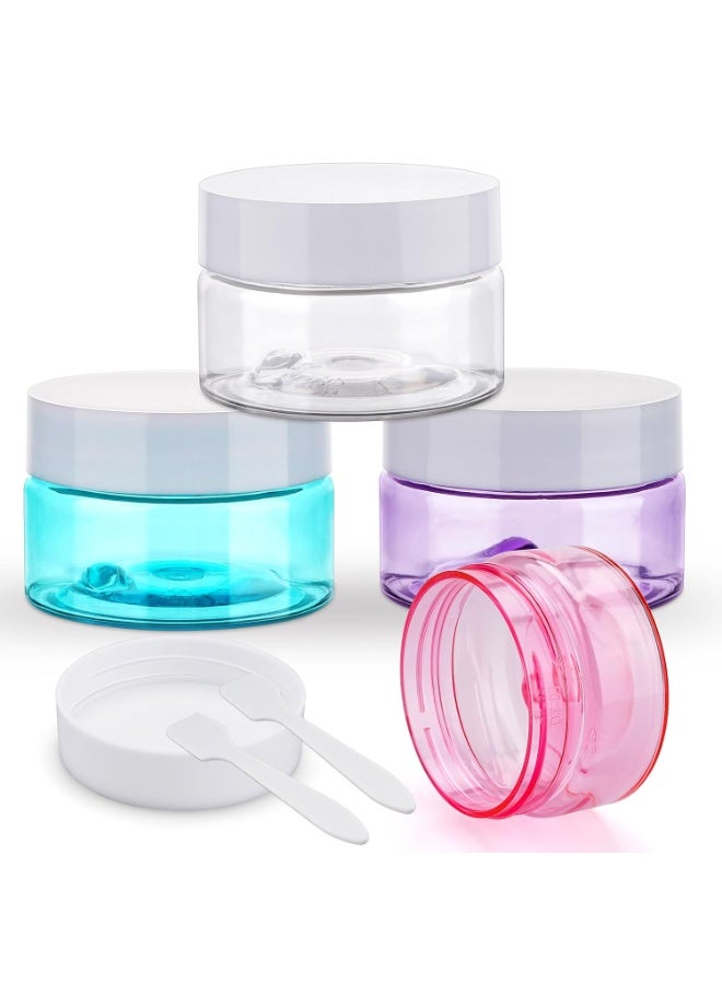 Cosywell Travel Jars Containers Cream Jars for Toiletries TSA Approved 1oz 4 Pack Refillable Cosmetic Containers Leak-proof Plastic Travel Size Containers with Lid for Makeup Cosmetics (4color) - Image 2