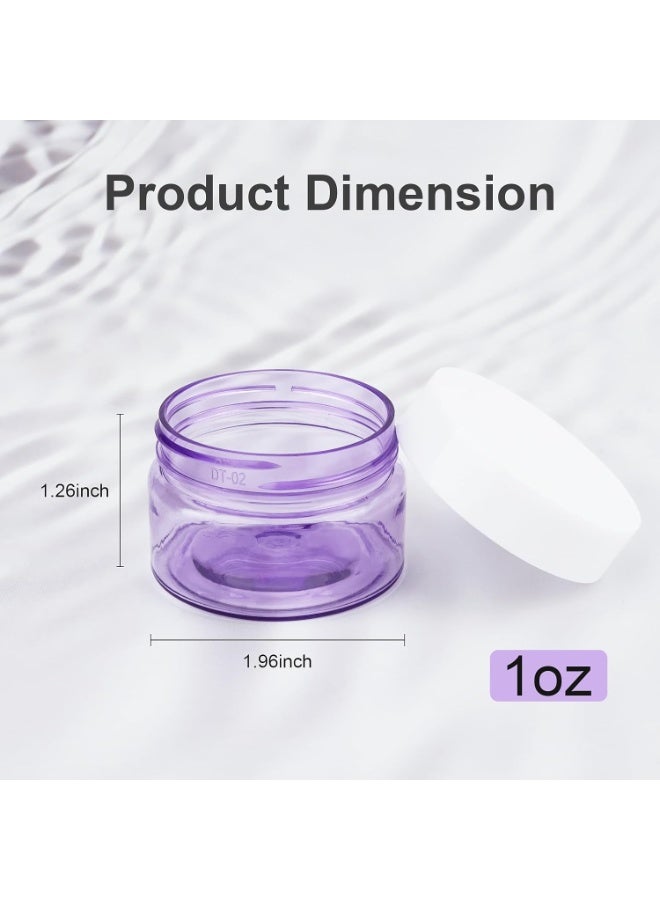Cosywell Travel Jars Containers Cream Jars for Toiletries TSA Approved 1oz 4 Pack Refillable Cosmetic Containers Leak-proof Plastic Travel Size Containers with Lid for Makeup Cosmetics (4color) - Image 1