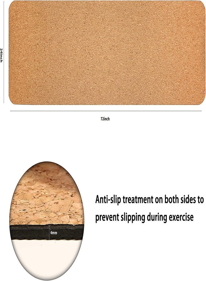 SEPARATE WAY Cork Yoga Mat With Strap Non Slip Eco Friendly Yoga Mat Men & Women - Lightweight Sustainable Cork Mat Top & Non Toxic Natural Rubber Yoga Mat Backing (72" Long x 24" Wide x 5mm Thick) - Image 5