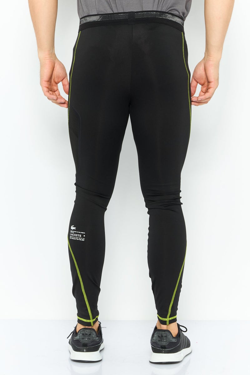 Lacoste Sport Men Tight Fit Training Leggings, Black - Image 4