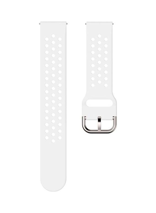NIBEMINENT Breathable Porous Replacement Strap For Huawei Watch GT2e/GT/GT2 46mm White - Image 3