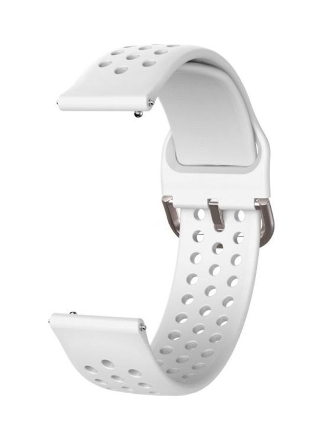 NIBEMINENT Breathable Porous Replacement Strap For Huawei Watch GT2e/GT/GT2 46mm White - Image 2