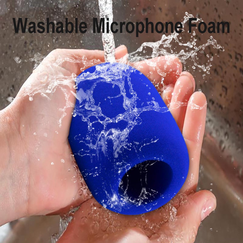 LEFXMOPHY Podmic Windscreen for Rode Pod Mic Usb Pop Filter Procaster Podcaster NT1 NT1-A NT2-A NT-USB K2 NT1000 NT2000 Replacement Foam Cover WS2 Blue Microphone covers - Image 5