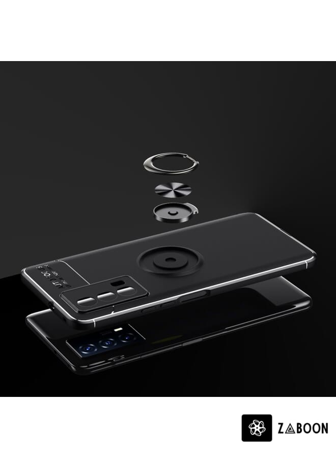 Zaboon غطاء حماية لهاتف vivo iQOO Z5 مع حامل حلقة معدنية دوار 360 درجة - Image 3