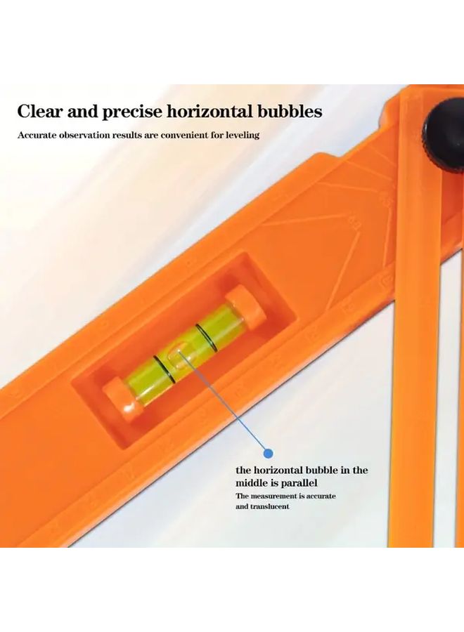Multi Angle Leveling Ruler Orange With Dial And Bubble 15 90 Degree Five Position Setting - Image 5