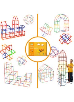 RAINBOW TOYFROG Building Straws And Connectors - Stem Blocks Construction Toys For Boys & Girls - 300 Pcs Straw Building Set - Engineering Connector Blocks For Kids  - Image 2