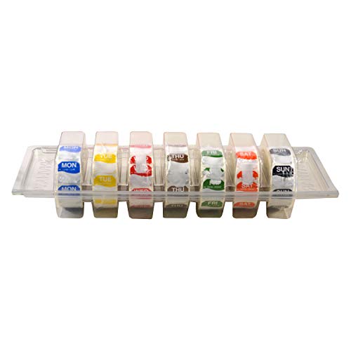 DayMark Safety Systems Day of The Week 1" Octagon Removable Labels, MON-Sun, Label Dispenser Included (7,000 Labels) - Image 2