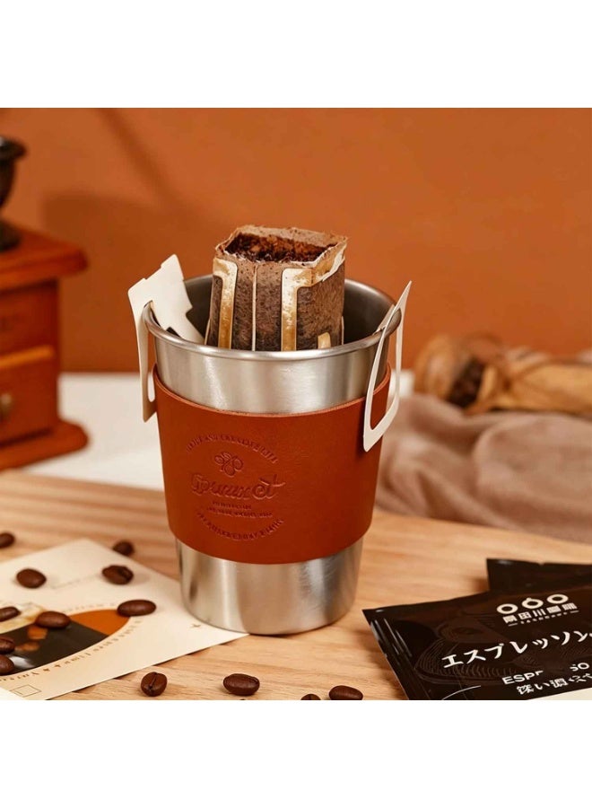 Coffee Maker Gift Basket Set,Vintage Handheld Manual Coffee Grinder,Insulated Brewing Cup,Portable Hand-Brewing Coffee Accessories Kit, Gift for Coffee Lovers, Birthday, Mother's Day - Image 3