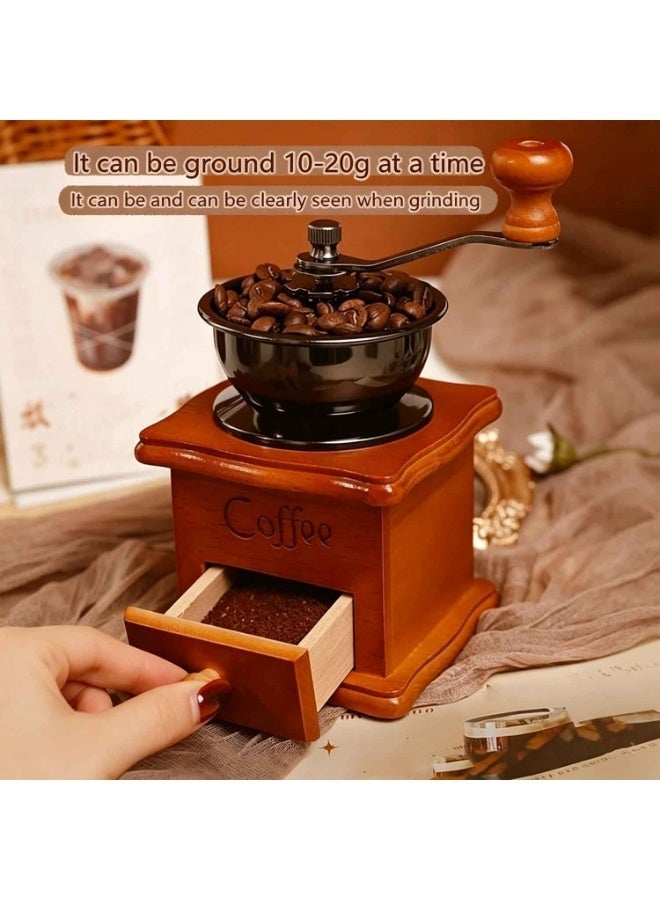 Coffee Maker Gift Basket Set,Vintage Handheld Manual Coffee Grinder,Insulated Brewing Cup,Portable Hand-Brewing Coffee Accessories Kit, Gift for Coffee Lovers, Birthday, Mother's Day - Image 2