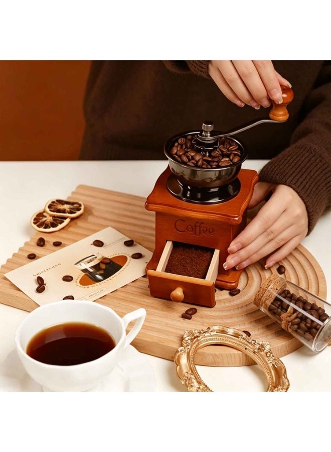Coffee Maker Gift Basket Set,Vintage Handheld Manual Coffee Grinder,Insulated Brewing Cup,Portable Hand-Brewing Coffee Accessories Kit, Gift for Coffee Lovers, Birthday, Mother's Day - Image 4