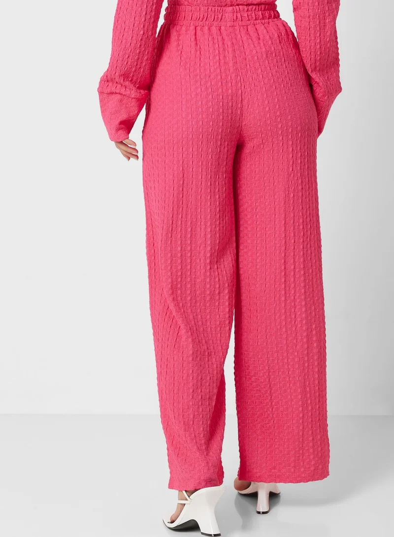 French Connection Textured Wide Leg Pants