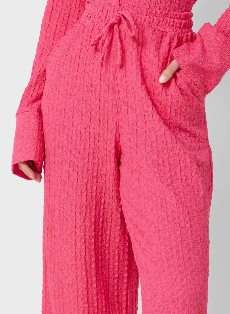French Connection Textured Wide Leg Pants