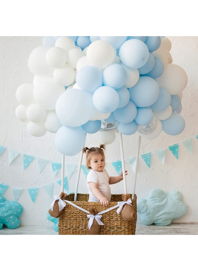 RUBFAC White Balloons Latex Party Balloons 100Pcs 12 Inch Helium Balloons For Wedding Bridal Baby Shower Graduation Anniversary Birthday Bachelorette Party Decoration, White Ribbon - Image 5