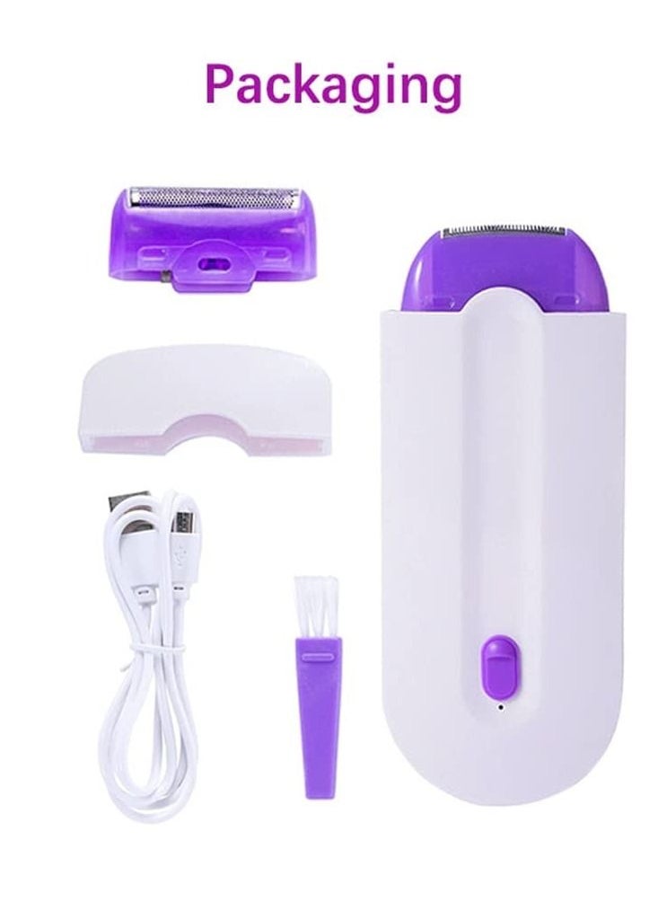 Generic - Rechargeable Epilator Remover Smooth Touch Painless Hair Removal Instant Pain Free Razor Sensor Light Technology Remove Flawless Facial Apply to Any Part of The Body - Image 1