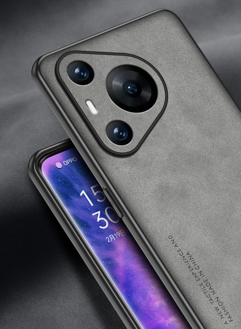 Classic Elegant PU Leather Phone Case with Matte Matte Matte Surface Soft TPU Silicone Rubber Phone Case Compatible with Huawei Pura 80 Pro, Anti-Fingerprint Full Body Powerful Protection - Image 4