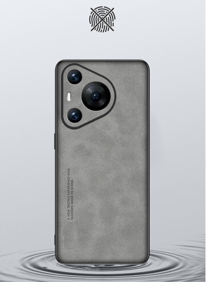 Classic Elegant PU Leather Phone Case with Matte Matte Matte Surface Soft TPU Silicone Rubber Phone Case Compatible with Huawei Pura 80 Pro, Anti-Fingerprint Full Body Powerful Protection - Image 3