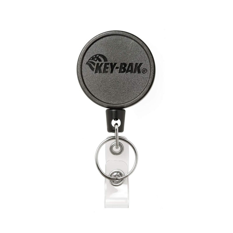 Key-BAK MID6-Duo Heavy Duty Badge Reel and Keychain That Holds 10 Keys, Belt Clip, Black, Medium (0006-0804) - Image 1