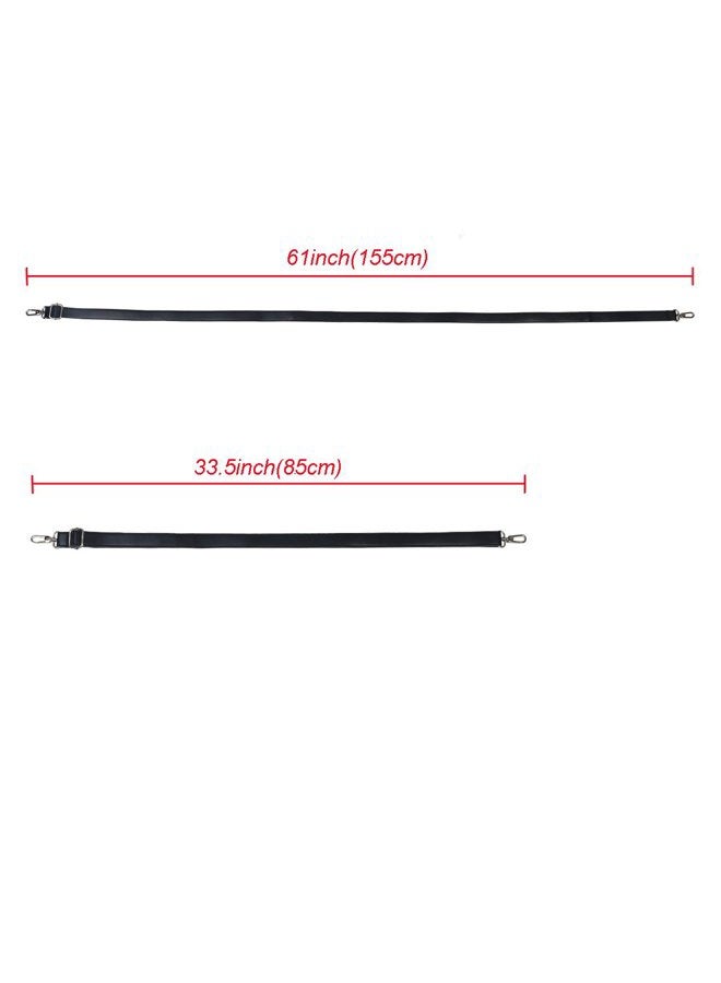 BOMKEE Leather Replacement Shoulder Strap 61 Inch Universal Adjustable Handbag Straps with Metal Swivel Hooks for Shoulder Crossbody Bag Briefcase Messenger Bag Wallet DIY Purse Shoulder Bag, Black - Image 4