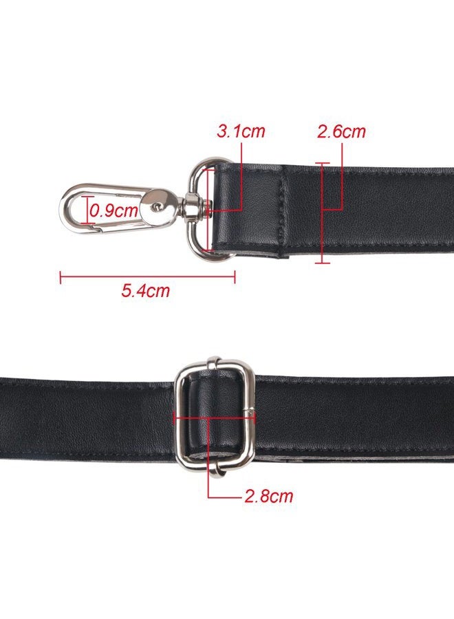 BOMKEE Leather Replacement Shoulder Strap 61 Inch Universal Adjustable Handbag Straps with Metal Swivel Hooks for Shoulder Crossbody Bag Briefcase Messenger Bag Wallet DIY Purse Shoulder Bag, Black - Image 5