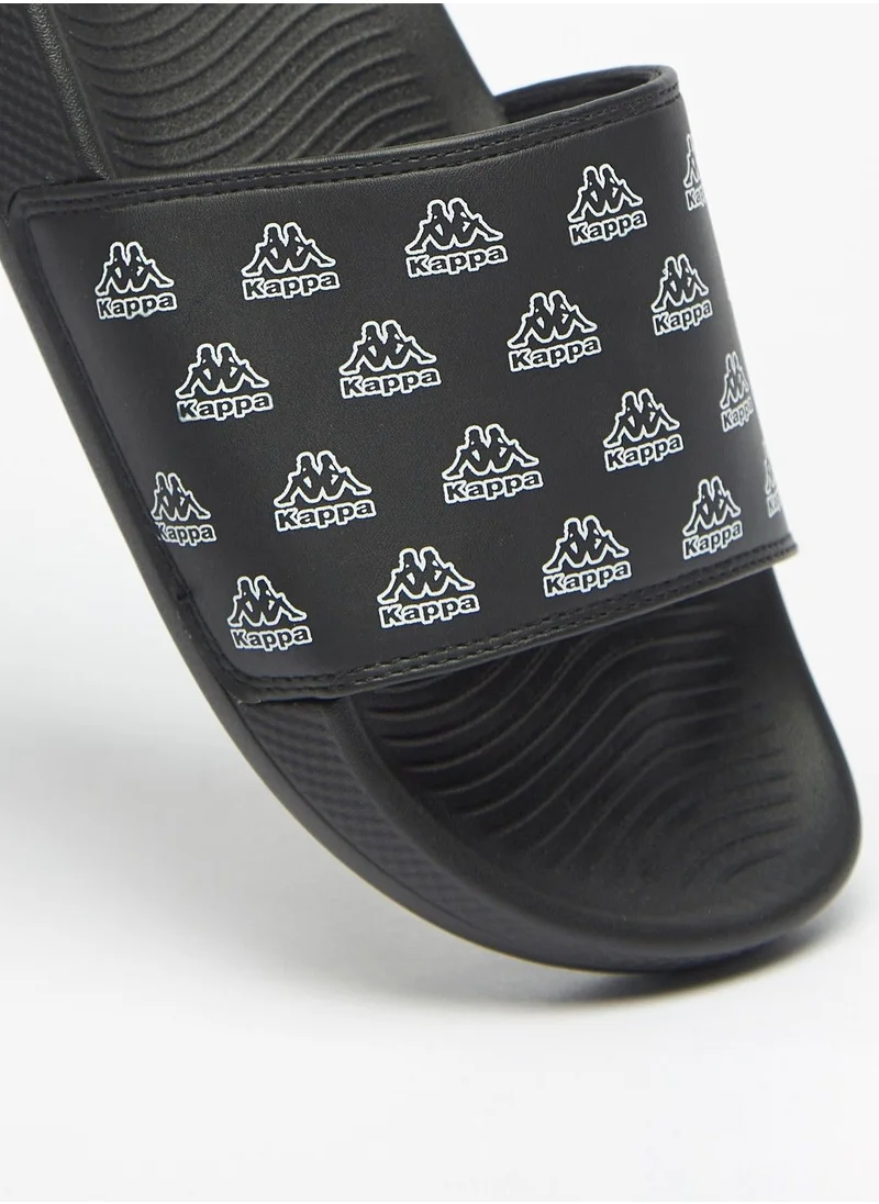 كابا Mens Logo Print Slip On Slide Slippers