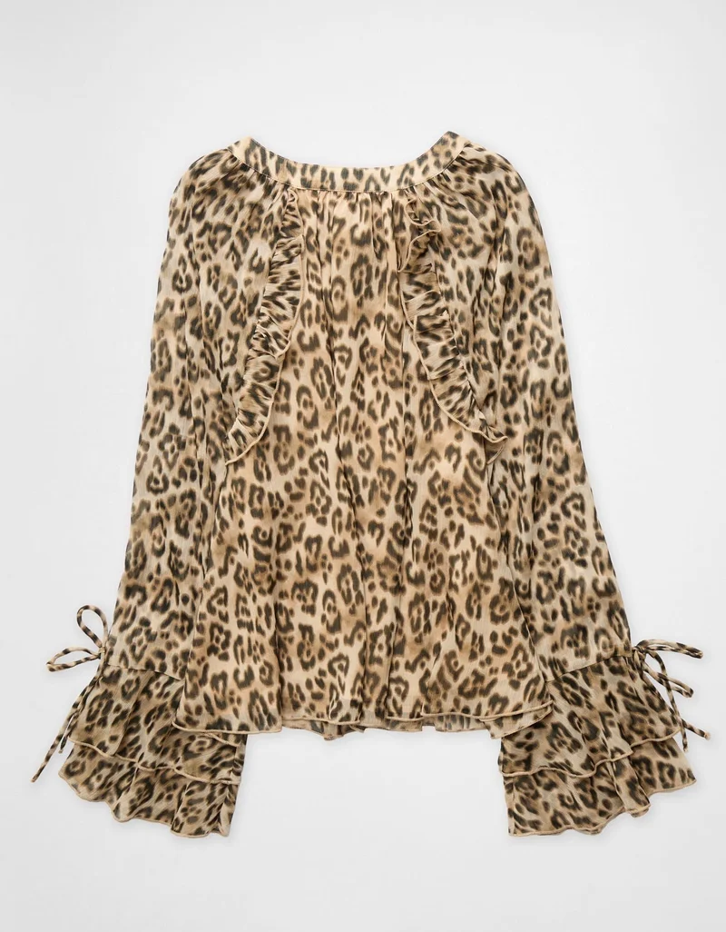 American Eagle  AE Long Sleeve Reversible Blouse for Women | Best Price UAE
