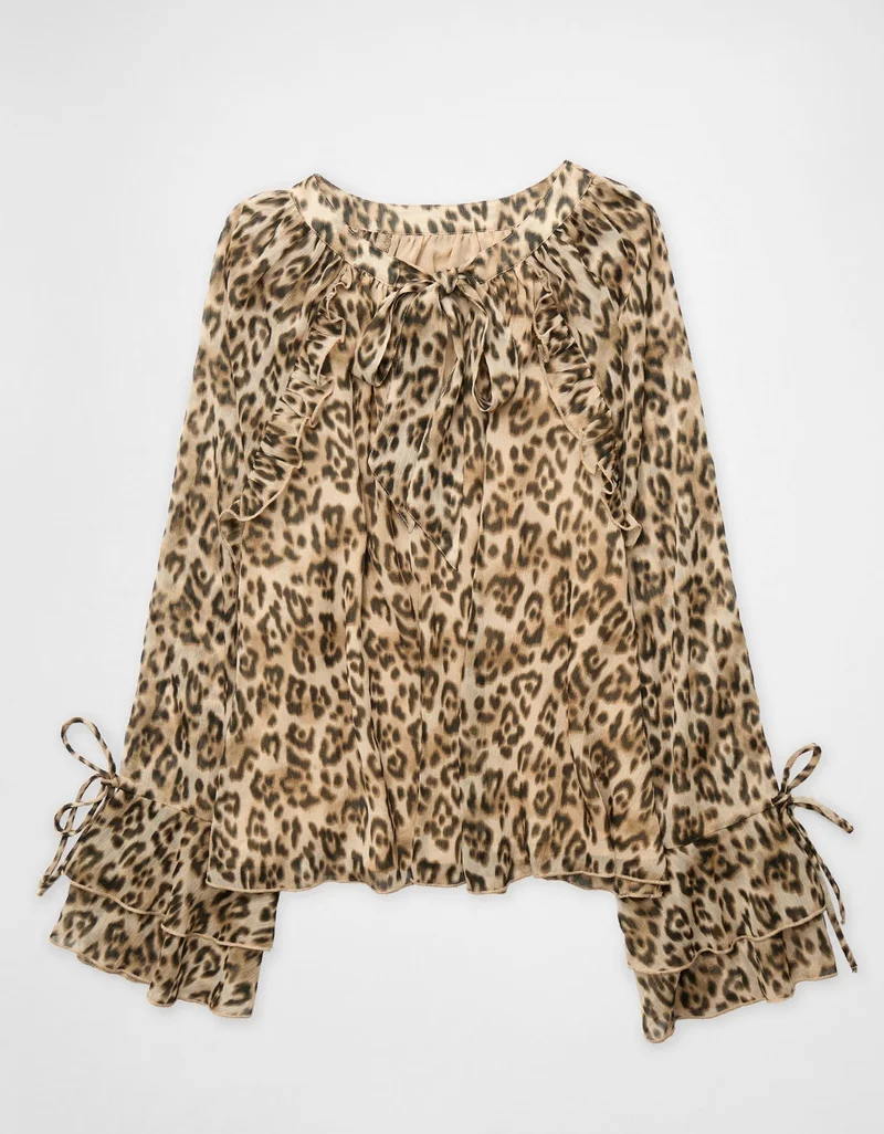 American Eagle AE Long Sleeve Reversible Blouse