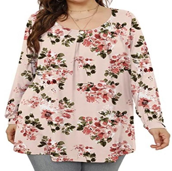 AliExpress ebay2021 Autumn Printed Cut Label Long-sleeved Loose Medium-long Base Shirt - Image 3