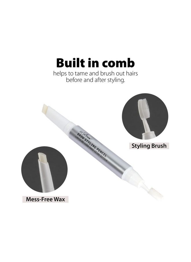 Ruby Kisses - Ruby Kisses Brow Styling Pencil with Brush, Long-Lasting Eyebrow Wax, Clear Brow Shaper, Precision Sculpting & Shaping, Professional Quality, Easy Application - Image 1